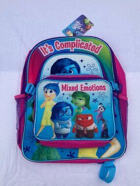 Disney Inside Out Backpack Lunch Bag Set It’s Complicated Mixed Emotions New